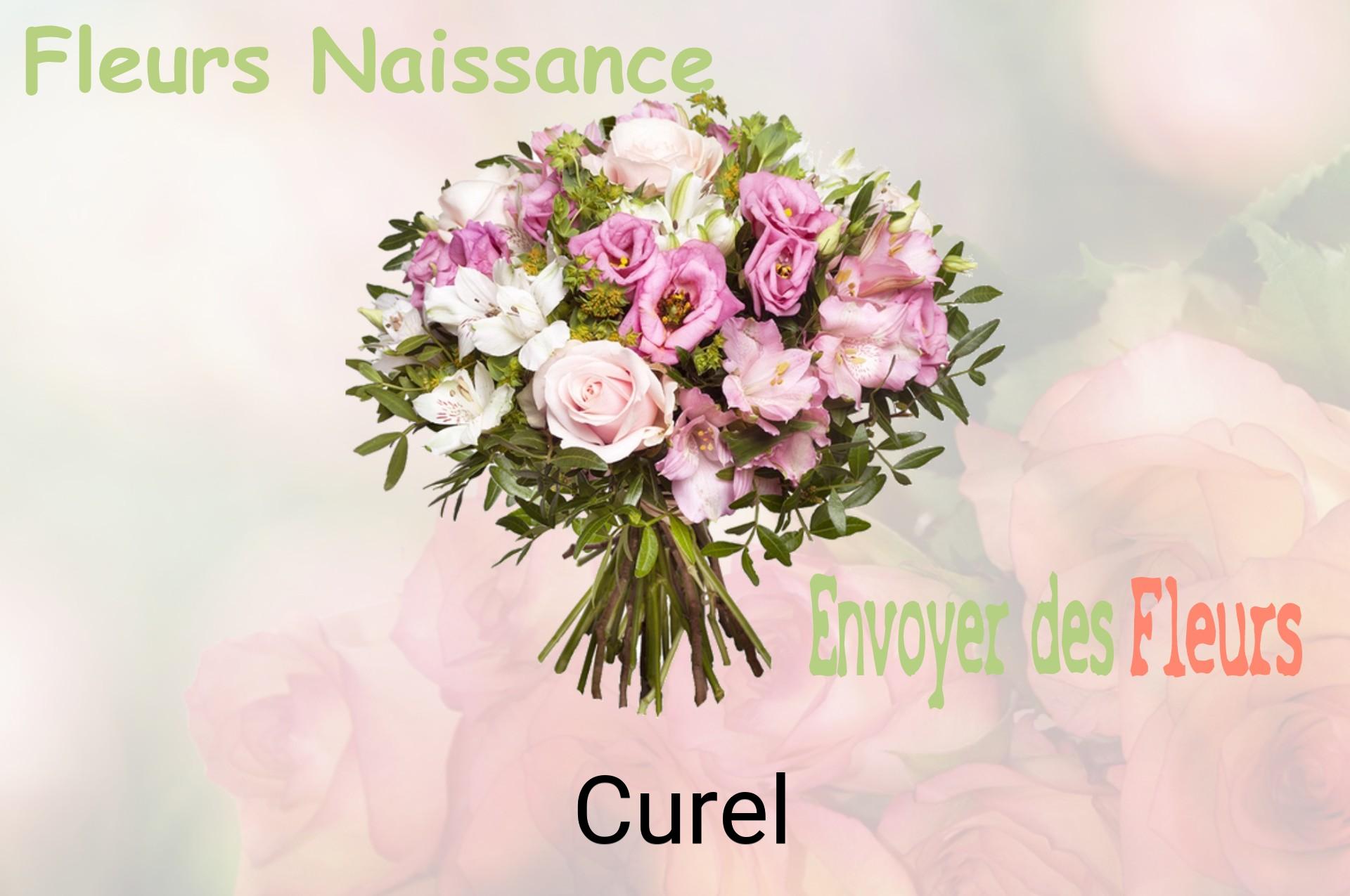 Bouquet de fleurs de naissance livré à Curel
